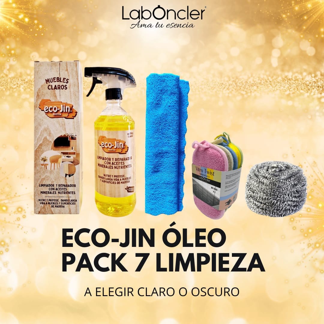 Pack limpieza 7 Eco-Jin con Óleo madera y multiusos