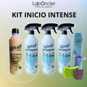 Kit inicio Eco-Jin Intense con botella difusor y recarga 5 litros