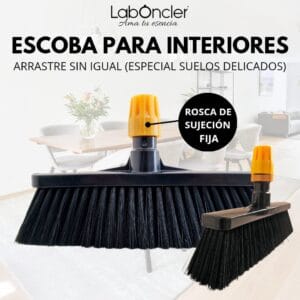 Escoba interiores para suelos delicados efecto electrostático