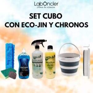 Set cubo plegable con Eco-Jin y Chronos lavavajillas