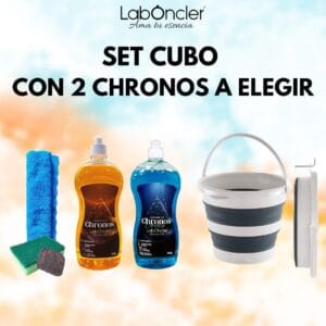 Set cubo plegable con 2 Chronos lavavajillas Laboncler