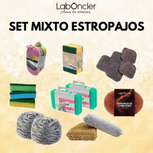 Set mixto estropajos completo Laboncler para toda la cocina