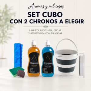 Set cubo con 2 Chronos a elegir, bayeta y accesorios de limpieza