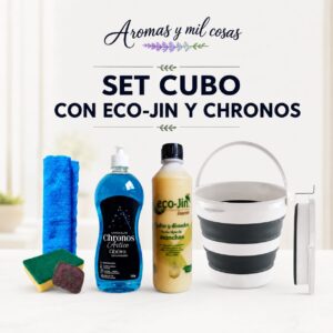 Set cubo con Eco-Jin y Chronos con bayeta y accesorios de limpieza