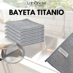 Bayeta Titanio Acero Inoxidable Pack 5