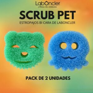 Scrub Pet Estropajo Bi-Cara Pack 2