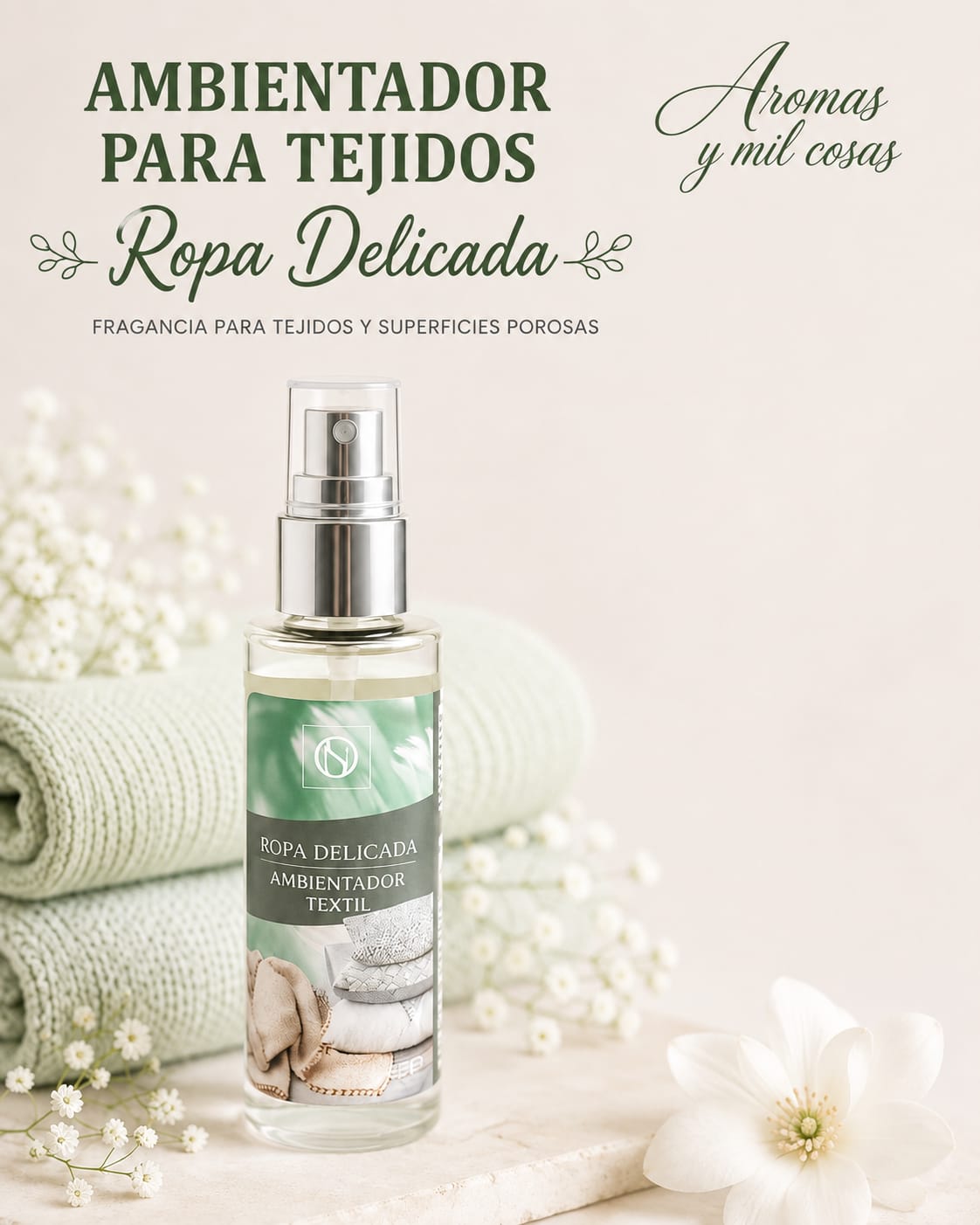 Ambientador textil Ropa Delicada para tejidos y superficies porosas