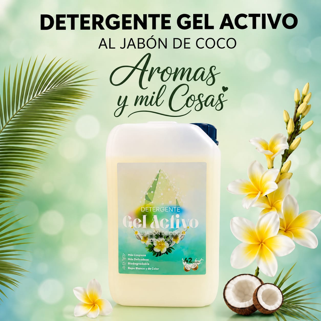 Detergente Gel Activo con jabón de coco Laboncler