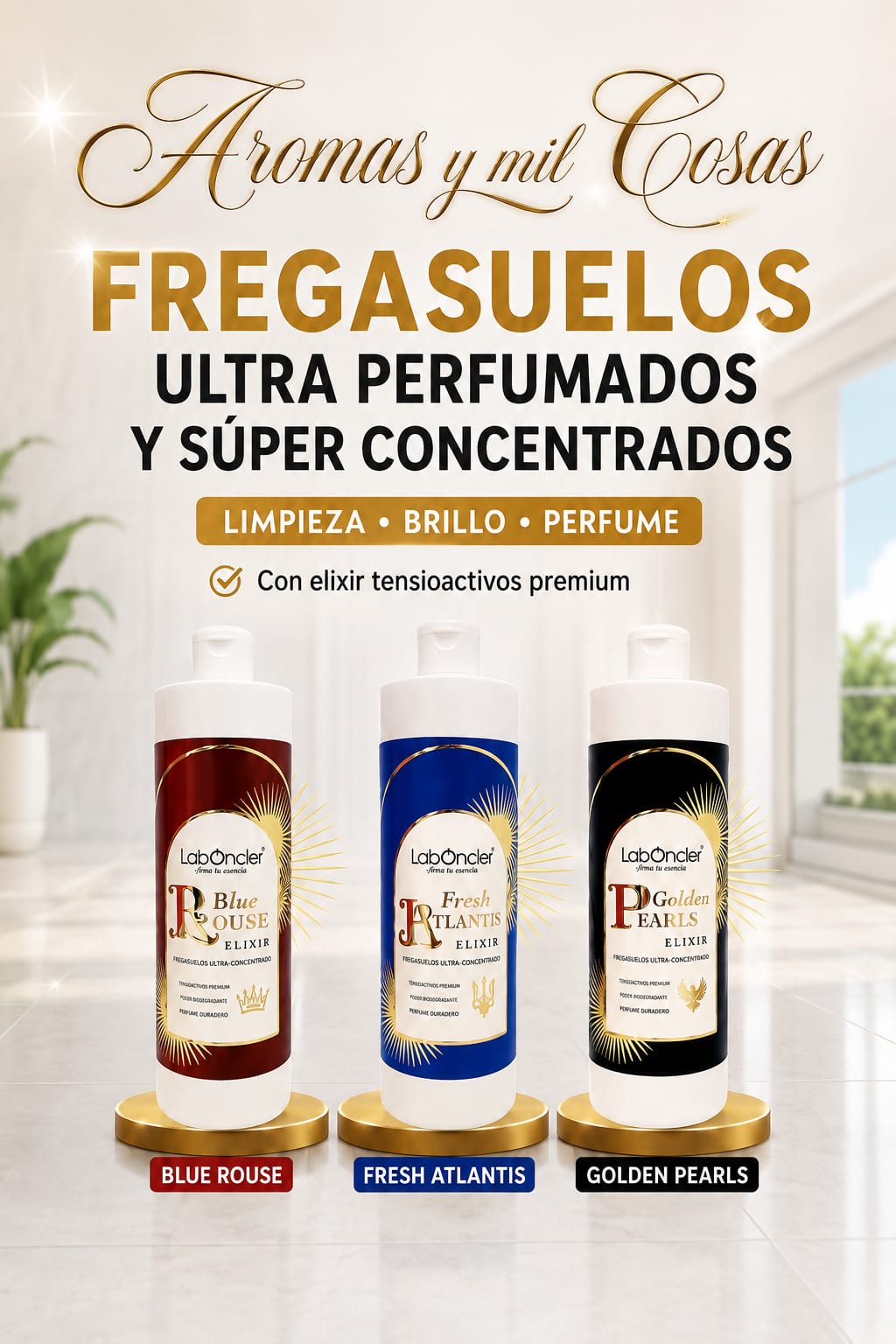 Elixir para suelos perfumados Laboncler con 3 aromas a elegir