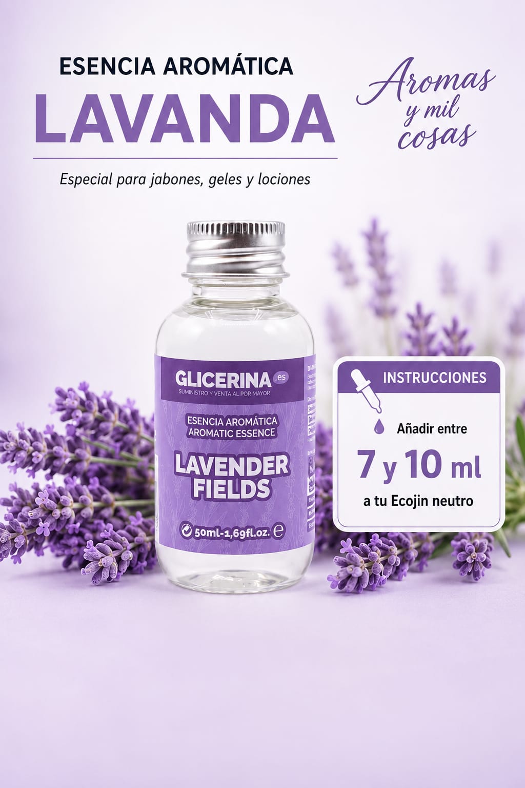 Esencia aromática lavanda para Eco-Jin neutro de Aromas y Mil Cosas
