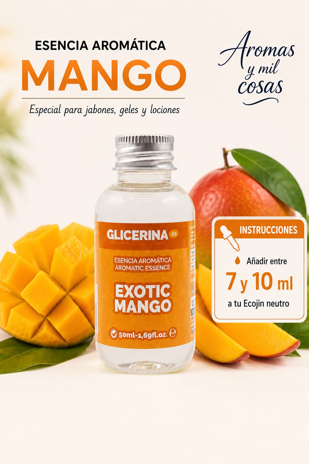 Esencia aromática mango para Eco-Jin neutro de Aromas y Mil Cosas