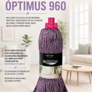 Fregona de microfibra Optimus para limpieza de suelos