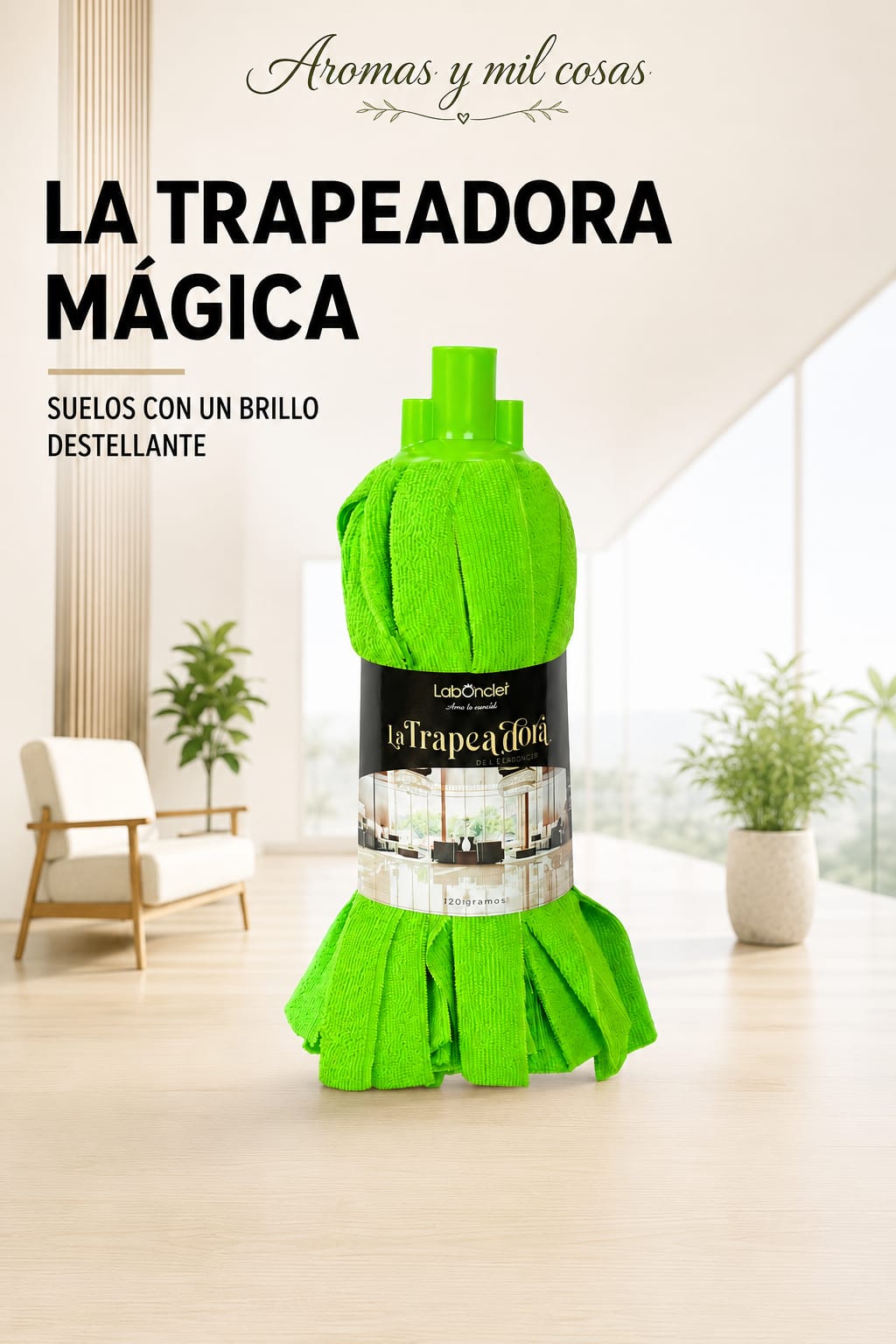 Fregona de microfibra Trapeadora para limpieza de suelos