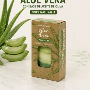 Jabón Artesano Aloe Vera con Base de Aceite de Oliva 100gr