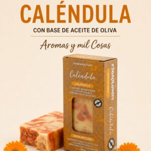 Jabón Artesano Caléndula 100gr con Base de Aceite de Oliva