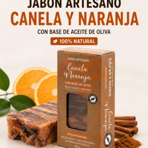 Jabón Artesano Canela y Naranja 100gr