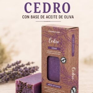 Jabón Artesano Cedro 100gr con Base de Aceite de Oliva