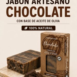 Jabón Artesano Chocolate 100gr con Base de Aceite de Oliva