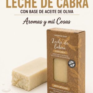Jabón Artesano Leche de Cabra 100gr con Base de Aceite de Oliva