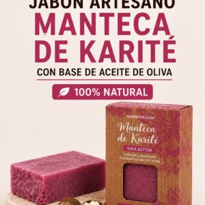 Jabón Artesano Manteca de Karité 100gr con Base de Aceite de Oliva
