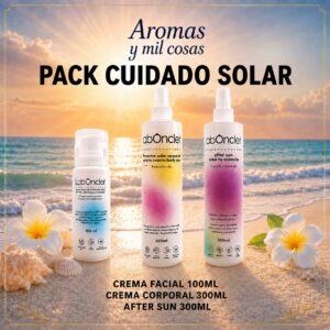 Pack cuidado solar con crema facial, protector corporal y after sun