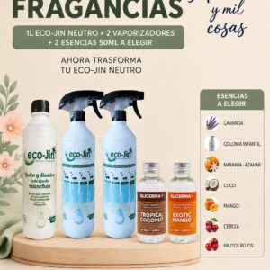 Pack fragancias Eco-Jin neutro con 2 vaporizadores y 2 esencias a elegir