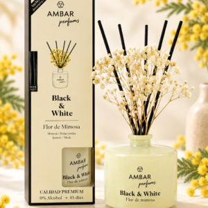 Ambientador Mikado Flor de Mimosa Black & White 40 ml – Ámbar Perfums