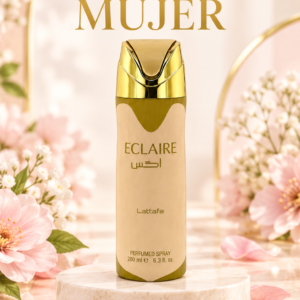 Desodorante Eclaire Lattafa 200 ml perfume body spray para mujer de Aromas y mil Cosas