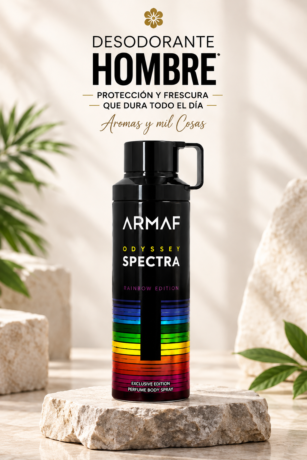 Desodorante body spray Odyssey Spectra Rainbow Edition de Armaf 200 ml para hombre