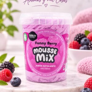 Jabón exfoliante Mousse Mix Funny Berry con aloe vera