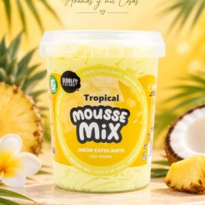 Jabón exfoliante Mousse Mix Tropical con aloe vera