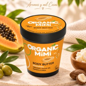 Manteca corporal Organic Mimi Renewing con aceite de oliva ecológico, papaya y manteca de karité