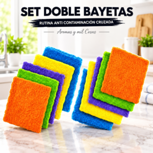 Set Doble de Bayetas 10 Unidades – 2 de Cada Color